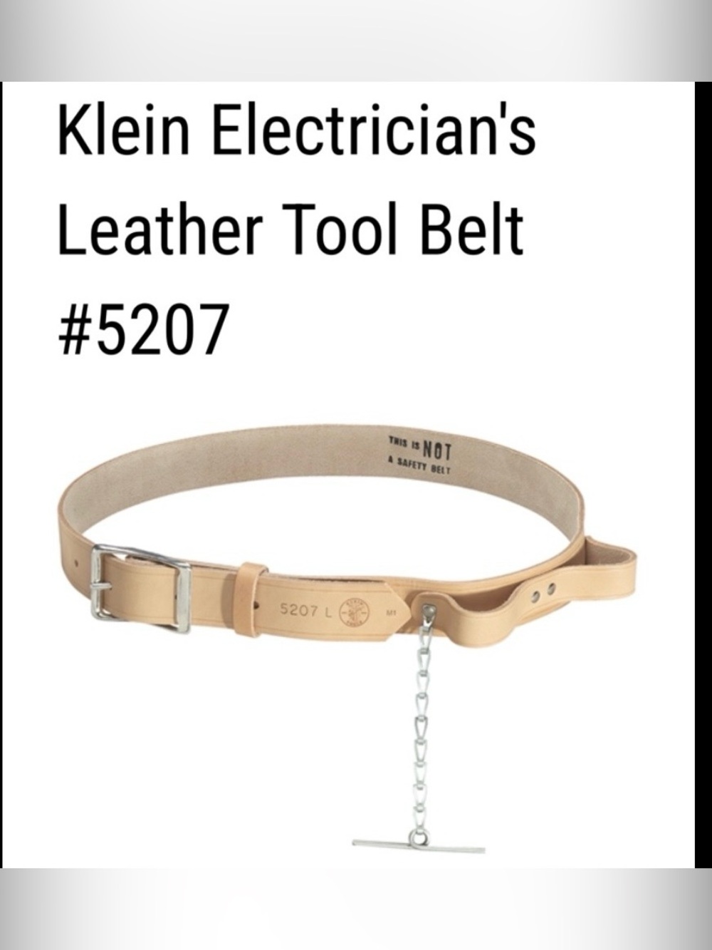Klein Tools: Electrician's Leather Tool Belt #5207